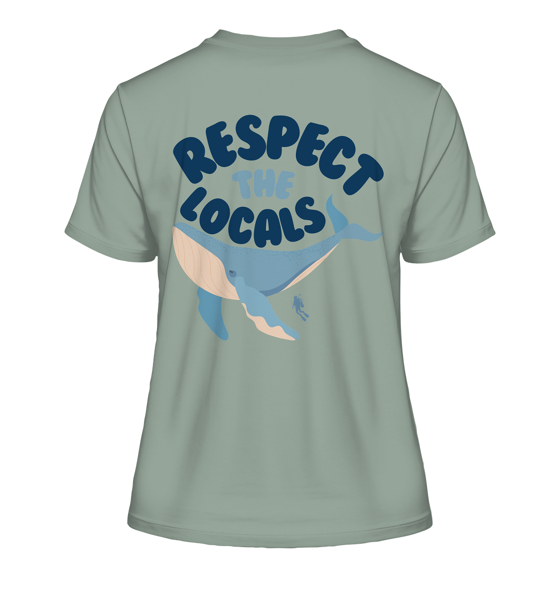 respect the locals - Fitted Ladies Organic Shirt