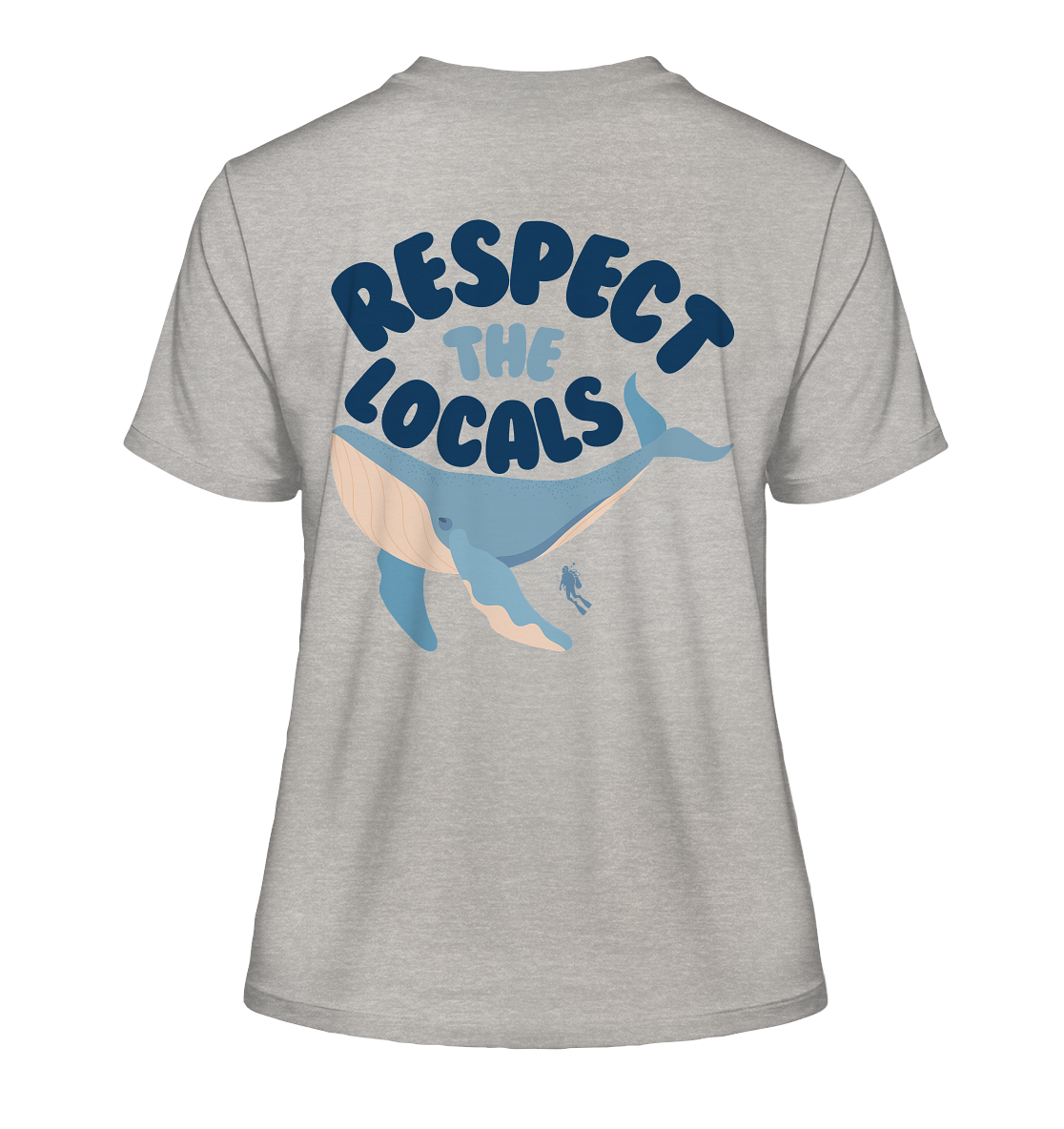 respect the locals - Fitted Ladies Organic Shirt