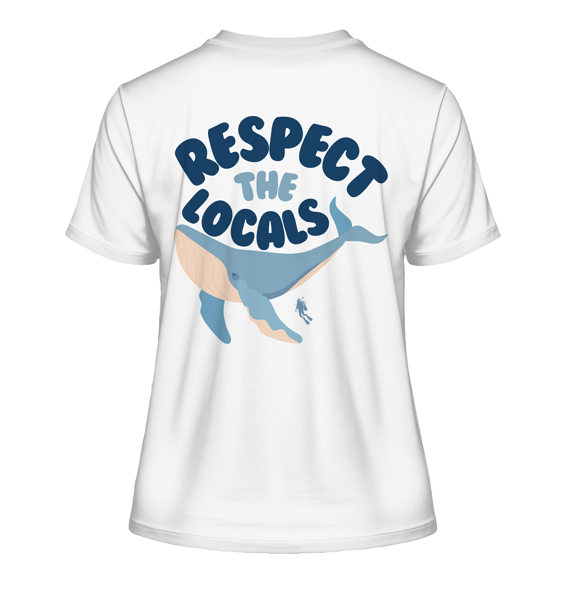 respect the locals - Fitted Ladies Organic Shirt