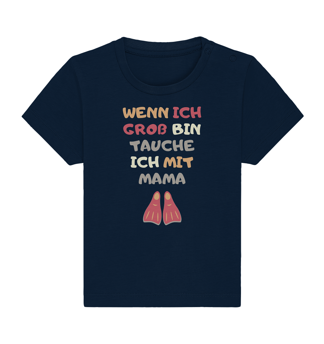 Wenn ich groß bin tauche ich mit Mama - Baby Organic Shirt