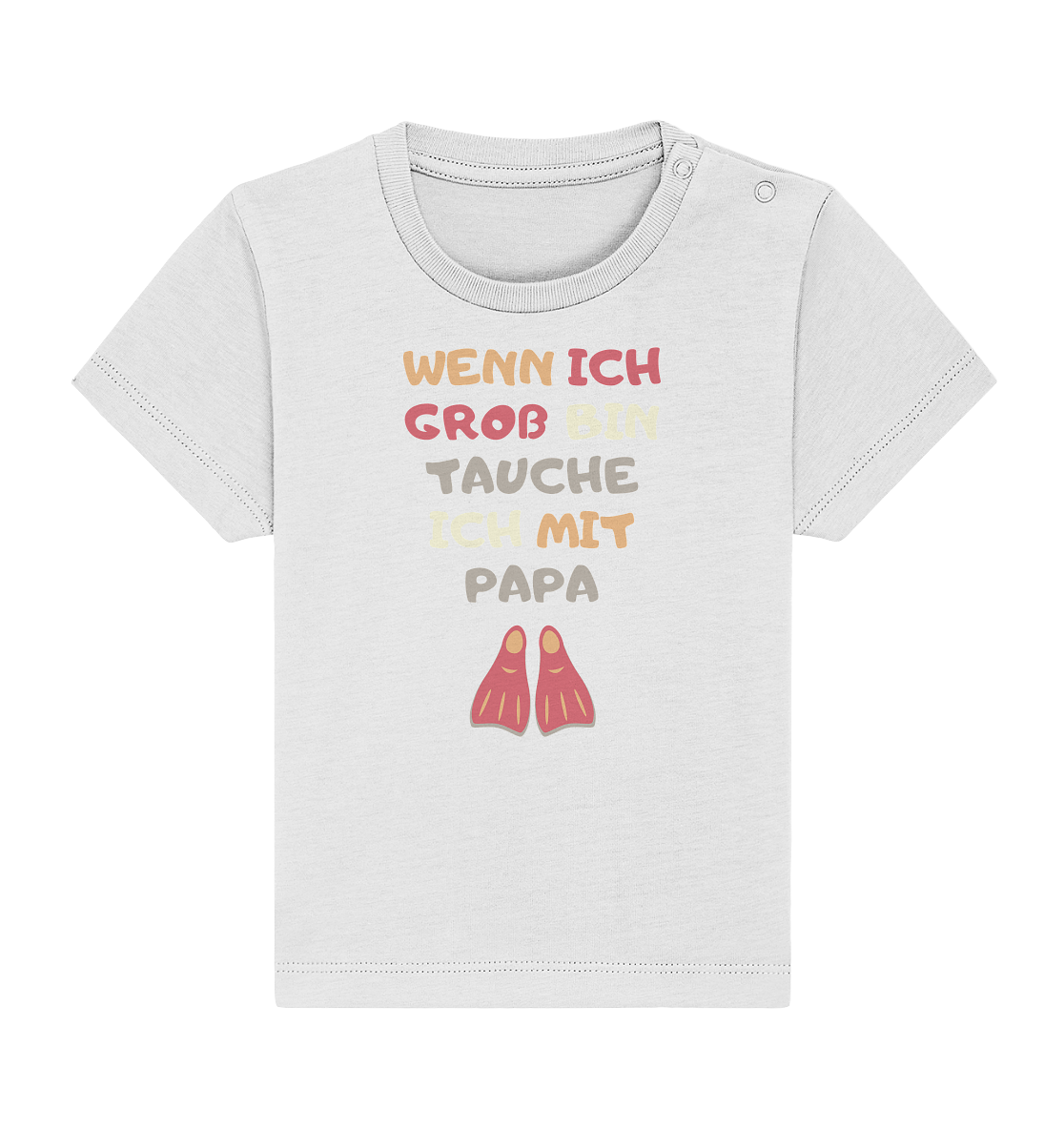 Wenn ich groß bin tauche ich mit Papa - Baby Organic Shirt