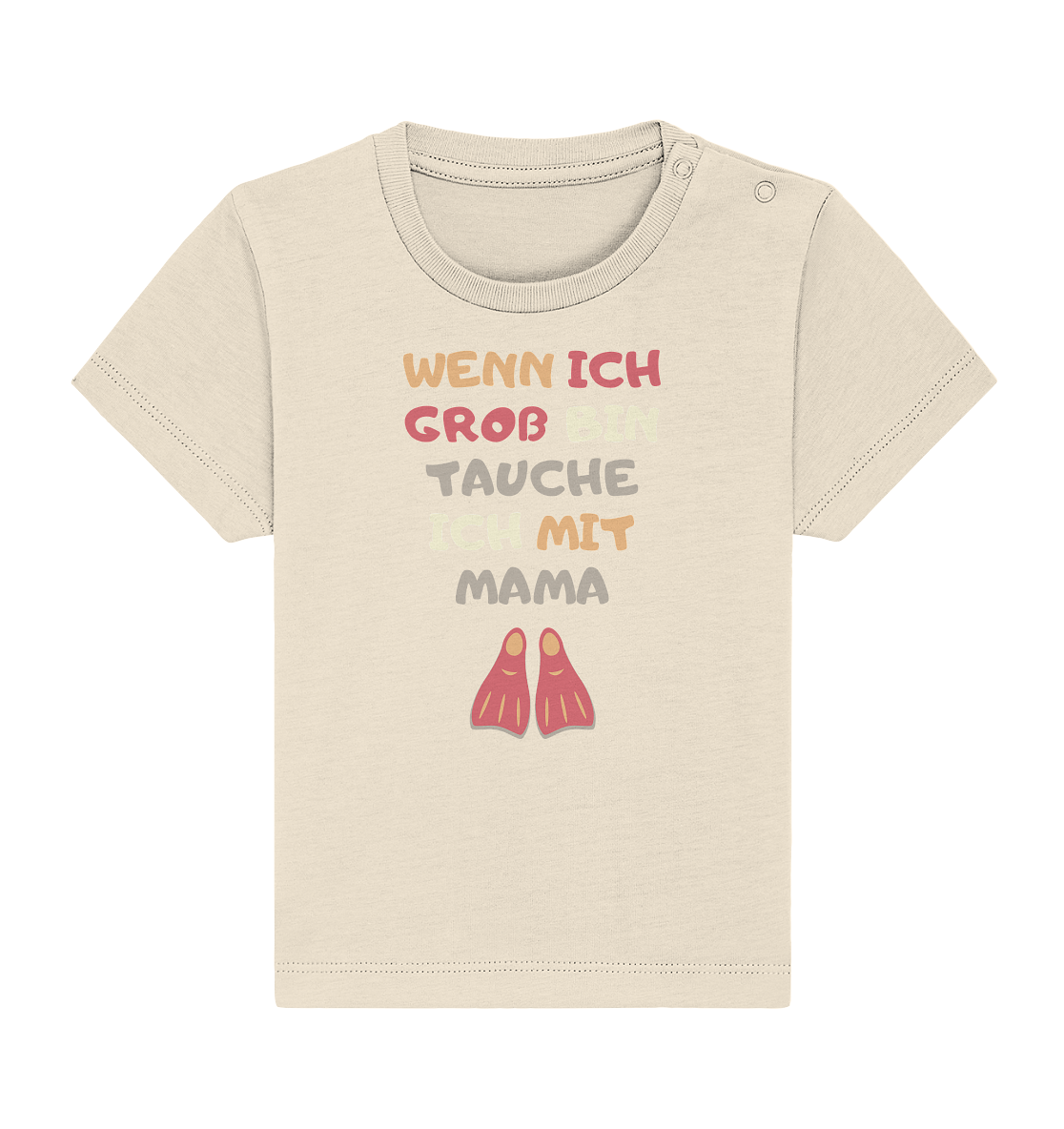 Wenn ich groß bin tauche ich mit Mama - Baby Organic Shirt