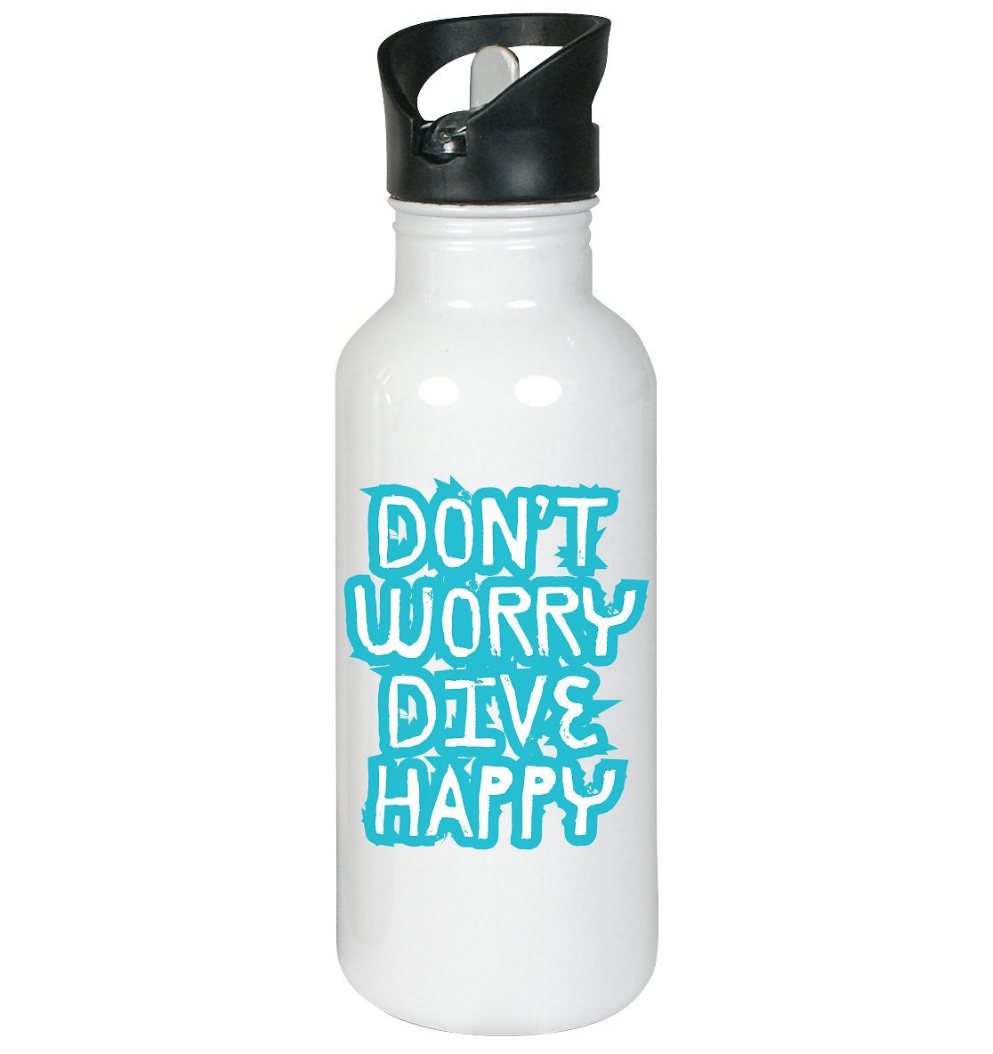 don't worry dive happy - Edelstahl-Trinkflasche