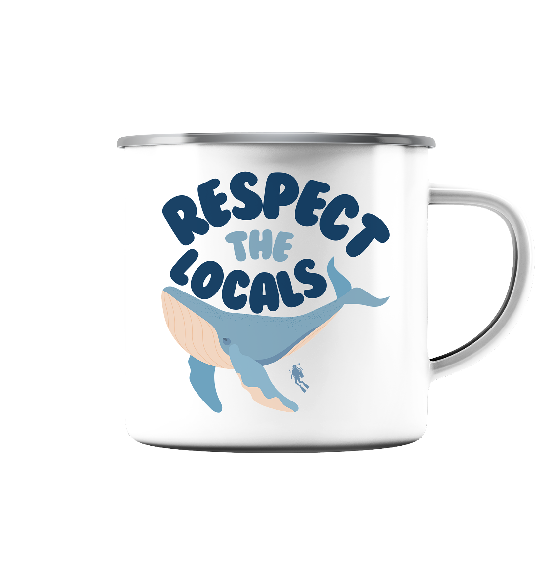 respect the locals - Emaille Tasse