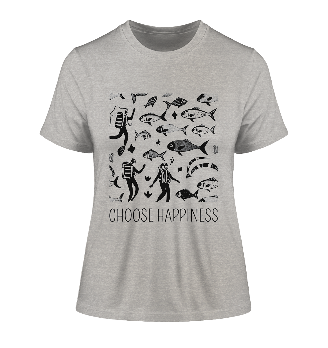 choose happiness - Fitted Ladies Organic Shirt