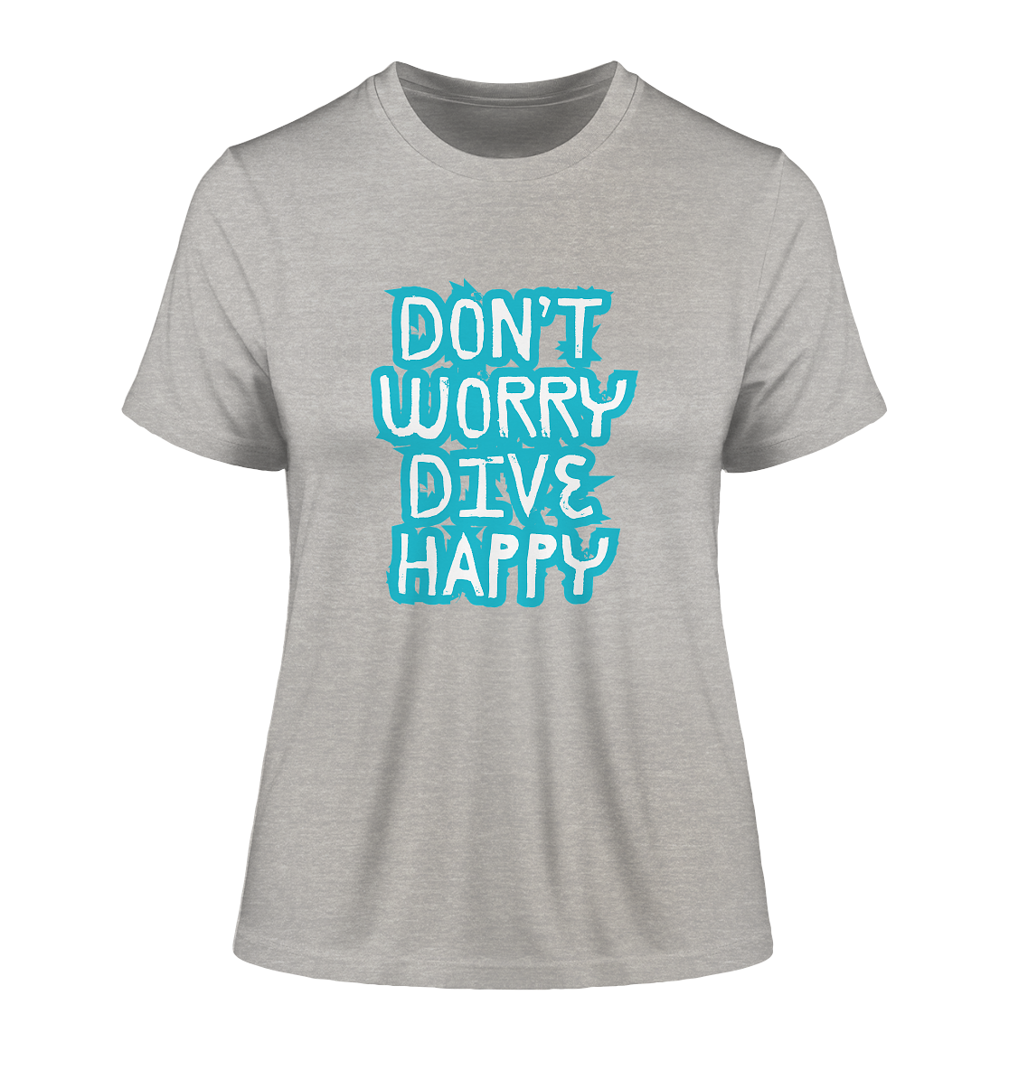 don't worry dive happy - Fitted Ladies Organic Shirt