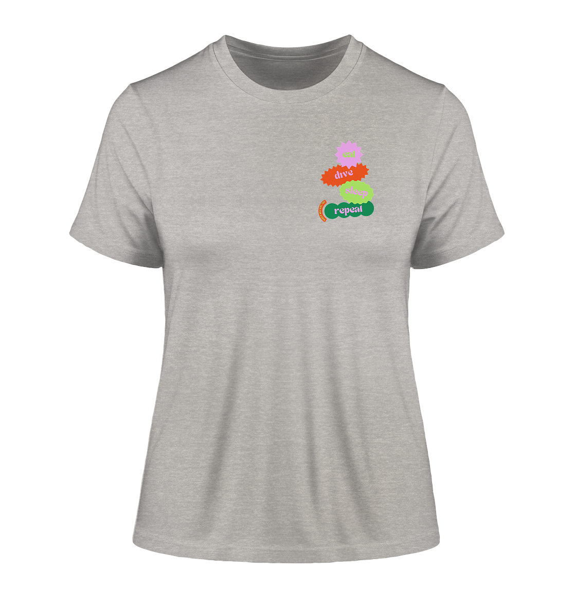 eat - dive - sleep - repeat - Fitted Ladies Organic Shirt