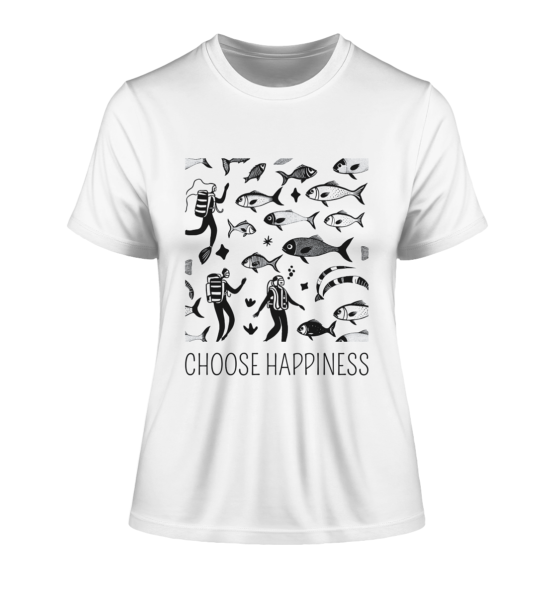 choose happiness - Fitted Ladies Organic Shirt