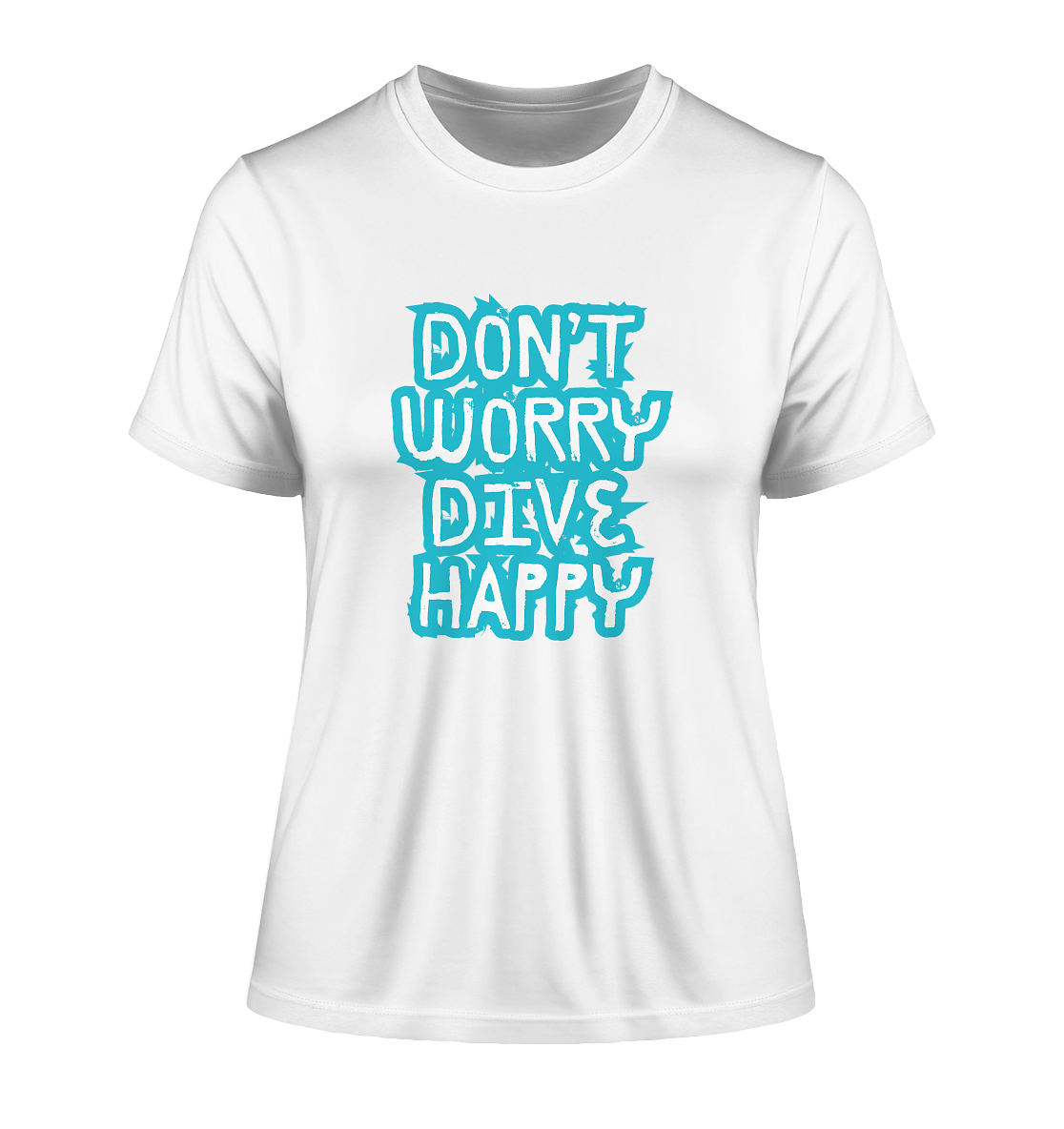 don't worry dive happy - Fitted Ladies Organic Shirt