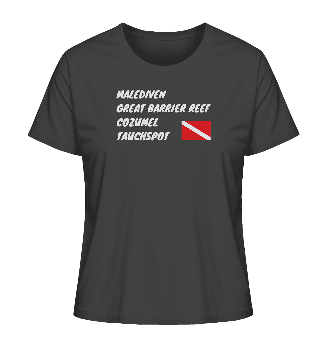 Malediven. Great Barrier Reef. Cozumel. Dein Tauchspot. (personalisierbar) - Ladies Organic Shirt