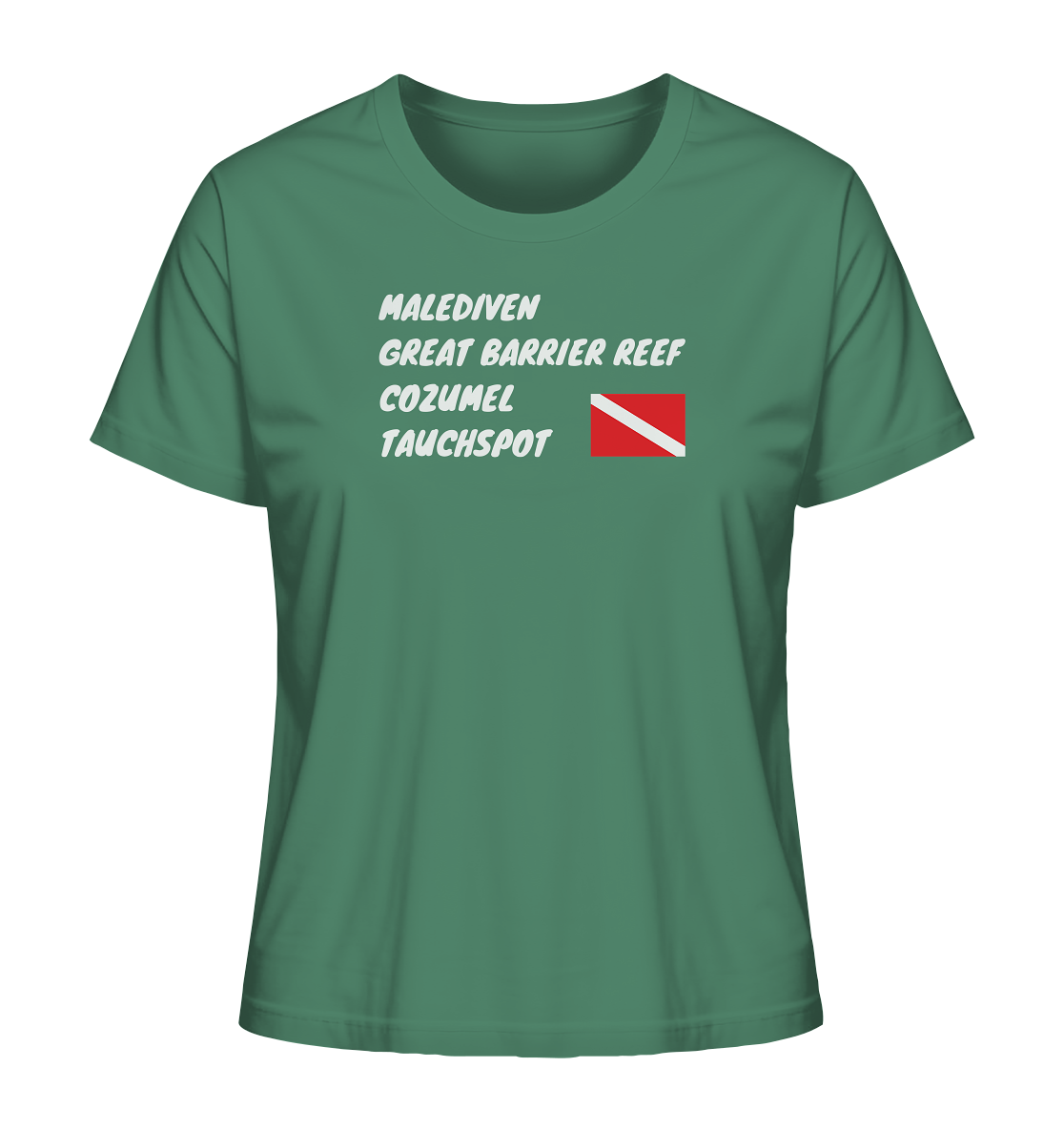 Malediven. Great Barrier Reef. Cozumel. Dein Tauchspot. (personalisierbar) - Ladies Organic Shirt