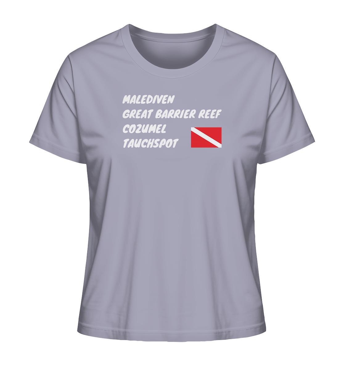 Malediven. Great Barrier Reef. Cozumel. Dein Tauchspot. (personalisierbar) - Ladies Organic Shirt