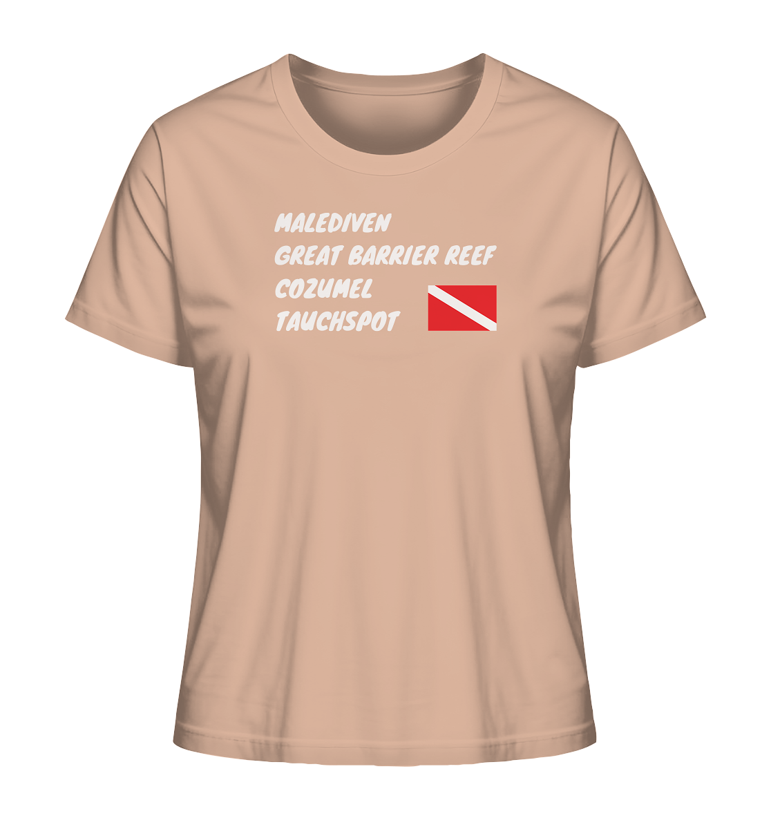 Malediven. Great Barrier Reef. Cozumel. Dein Tauchspot. (personalisierbar) - Ladies Organic Shirt