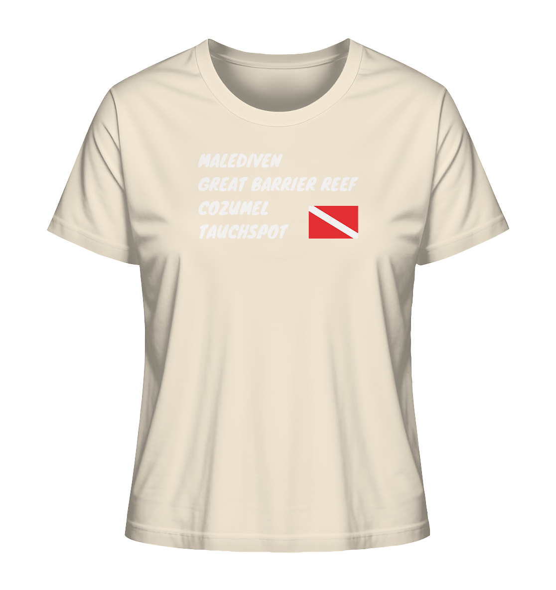 Malediven. Great Barrier Reef. Cozumel. Dein Tauchspot. (personalisierbar) - Ladies Organic Shirt