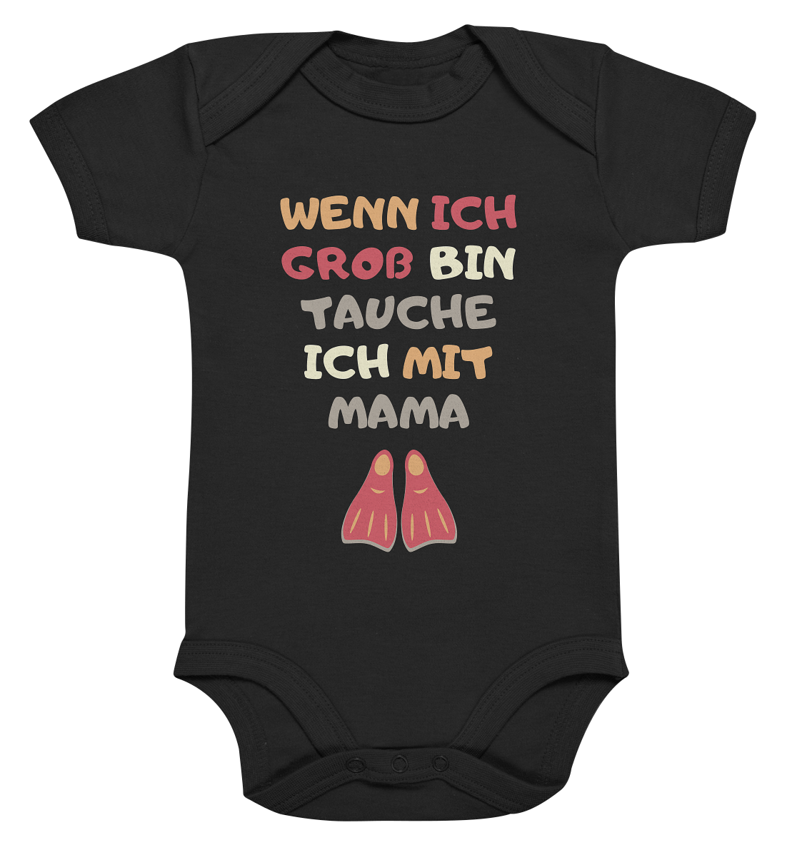 Wenn ich groß bin tauche ich mit Mama - Organic Baby Bodysuit