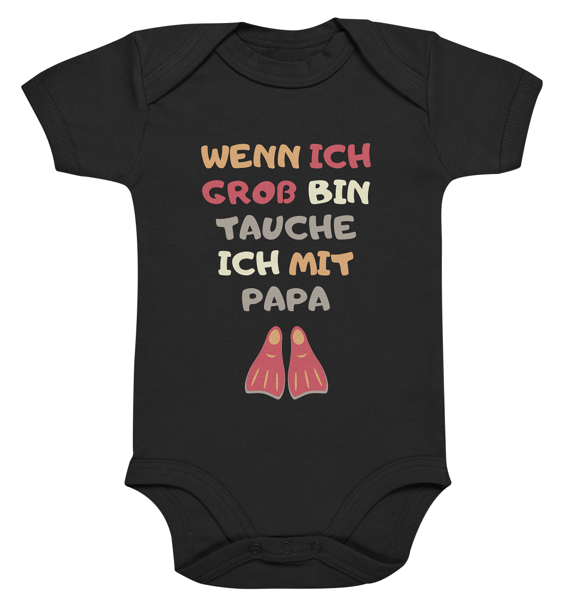 Wenn ich groß bin tauche ich mit Papa - Organic Baby Bodysuit