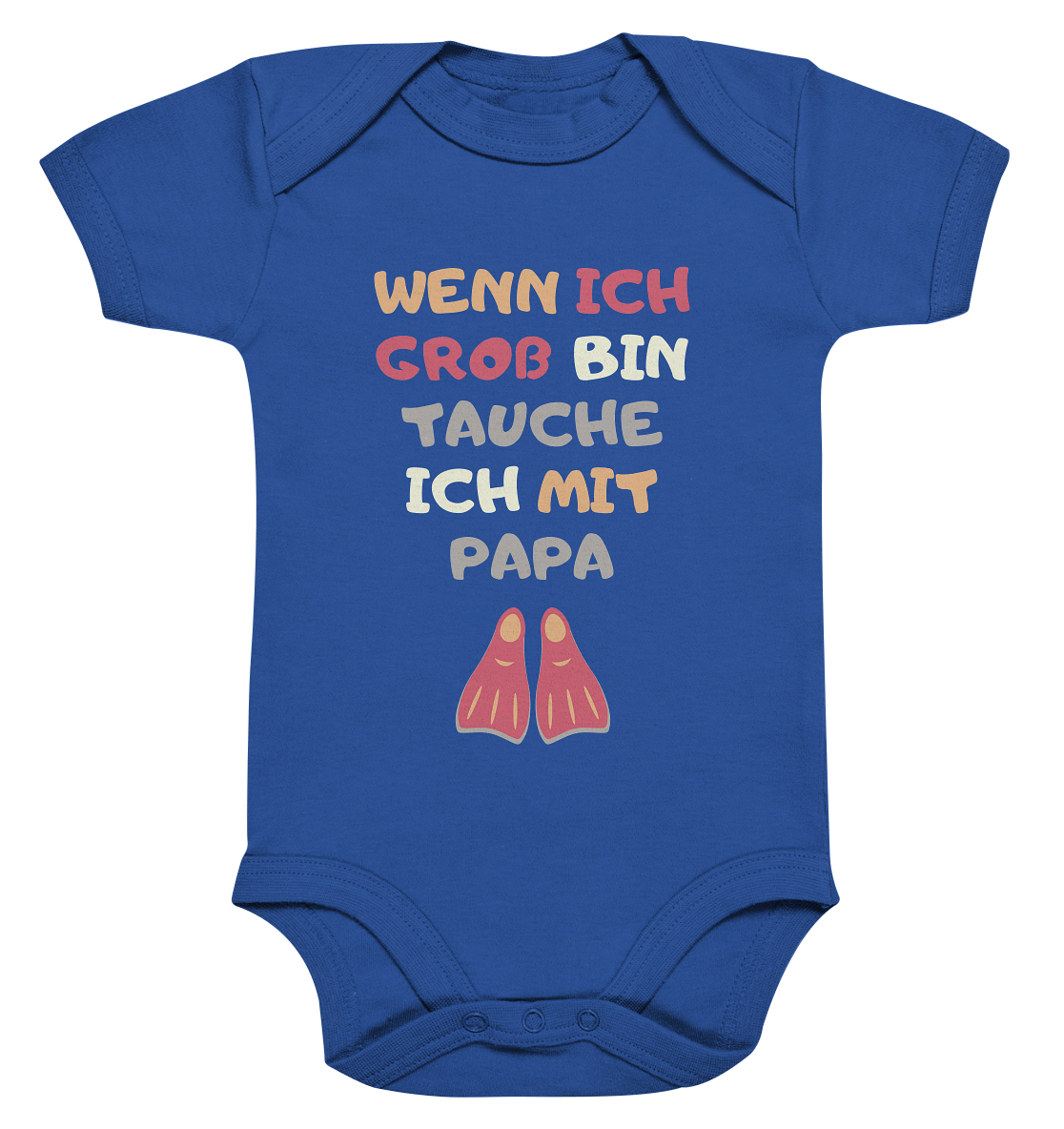 Wenn ich groß bin tauche ich mit Papa - Organic Baby Bodysuit