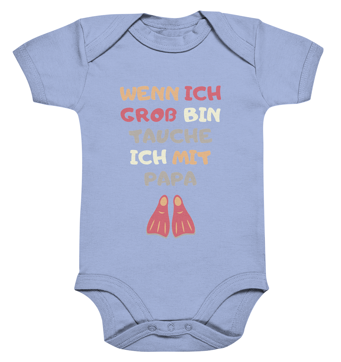 Wenn ich groß bin tauche ich mit Papa - Organic Baby Bodysuit