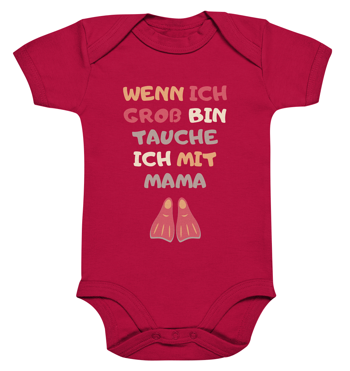 Wenn ich groß bin tauche ich mit Mama - Organic Baby Bodysuit