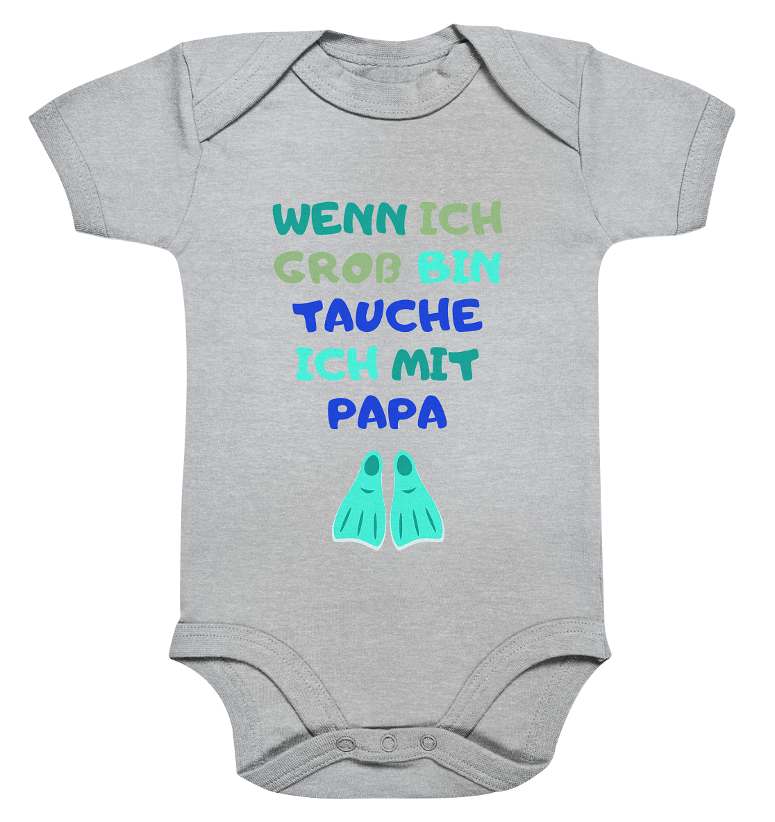 Wenn ich groß bin tauche ich mit Papa - Organic Baby Bodysuit