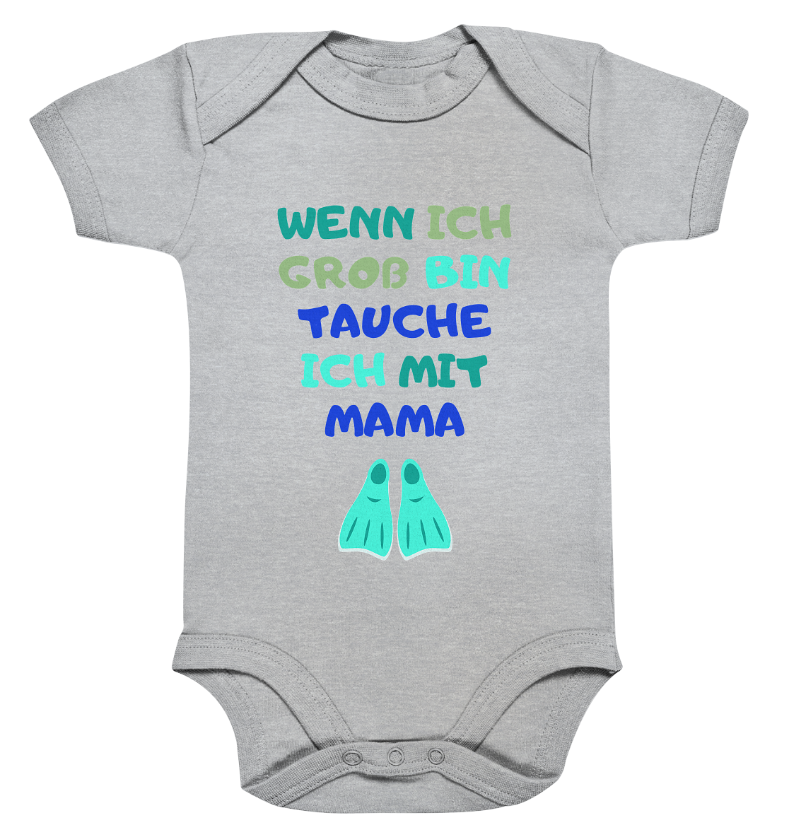 Wenn ich groß bin tauche ich mit Mama - Organic Baby Bodysuit