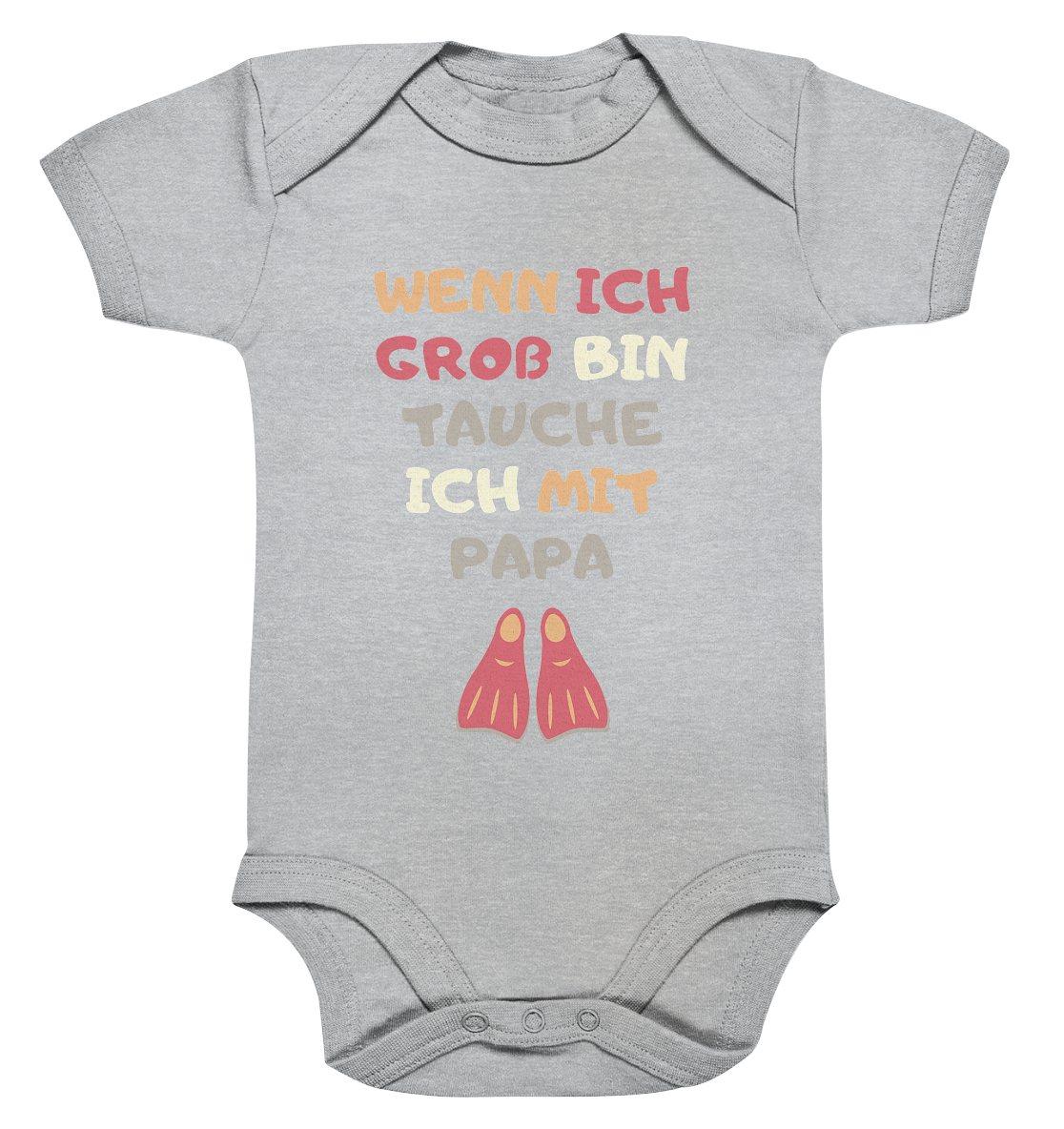 Wenn ich groß bin tauche ich mit Papa - Organic Baby Bodysuit