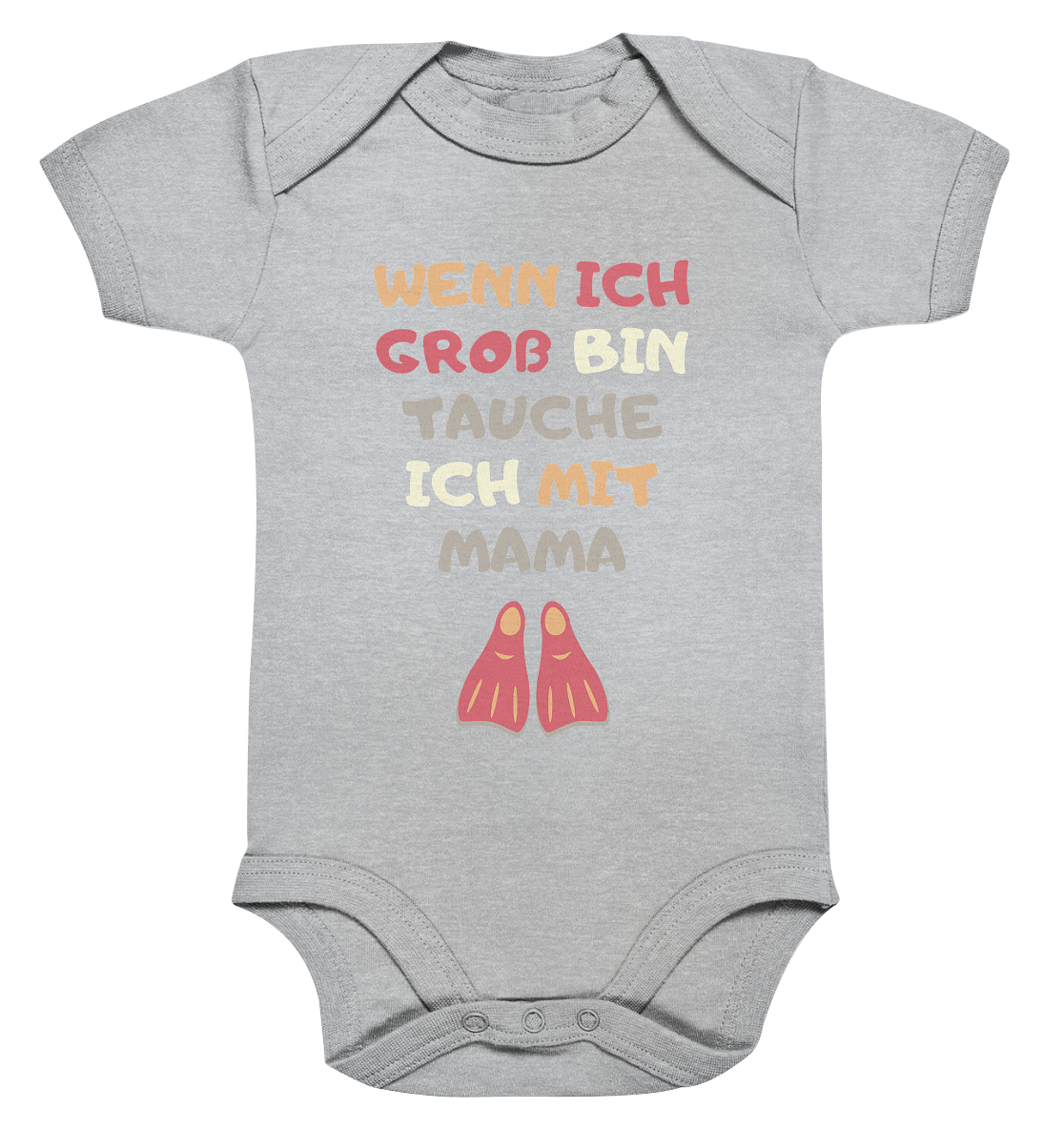 Wenn ich groß bin tauche ich mit Mama - Organic Baby Bodysuit