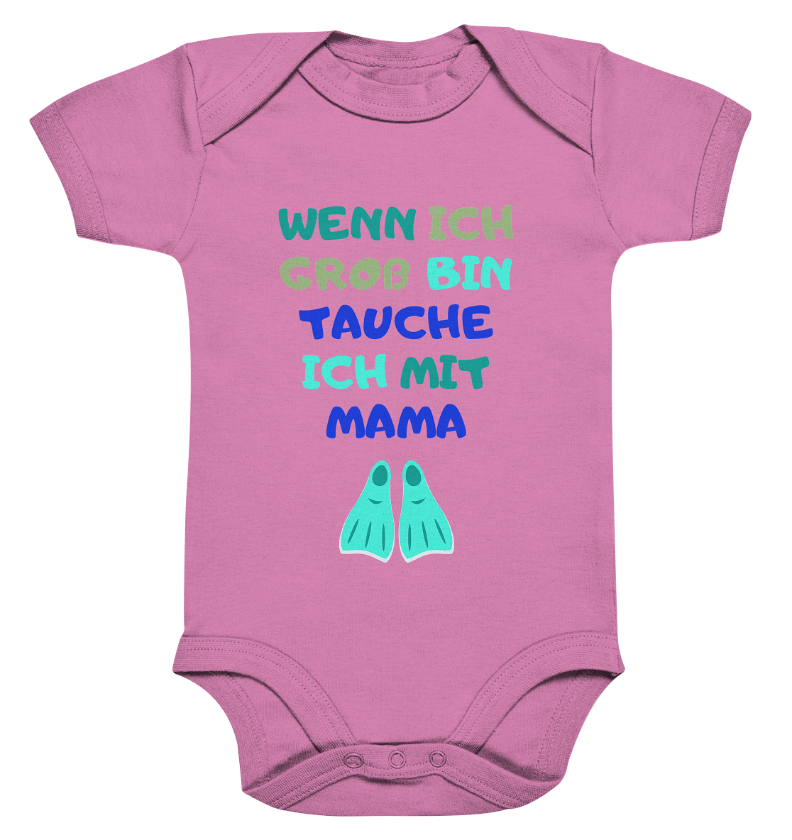 Wenn ich groß bin tauche ich mit Mama - Organic Baby Bodysuit