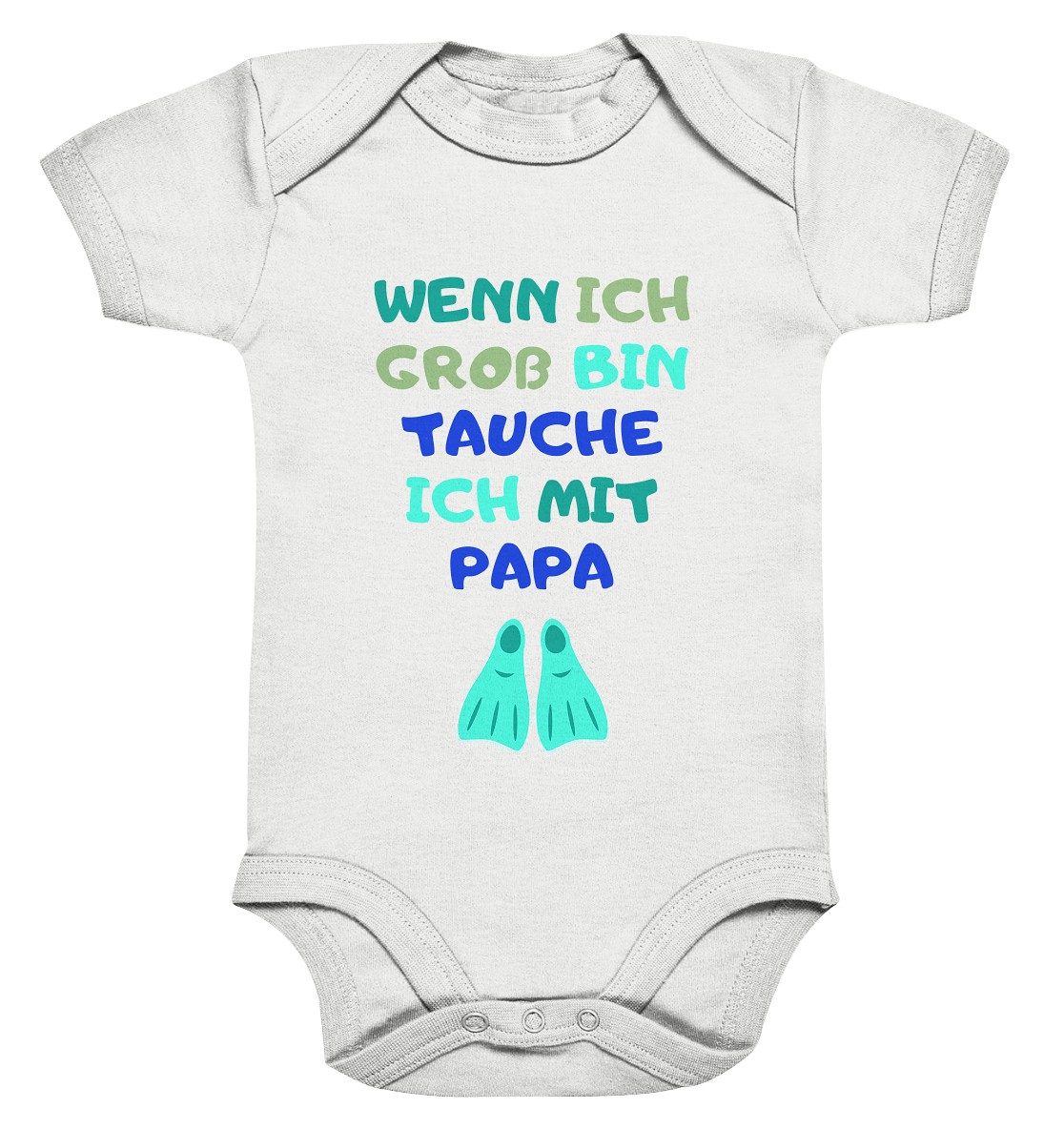 Wenn ich groß bin tauche ich mit Papa - Organic Baby Bodysuit