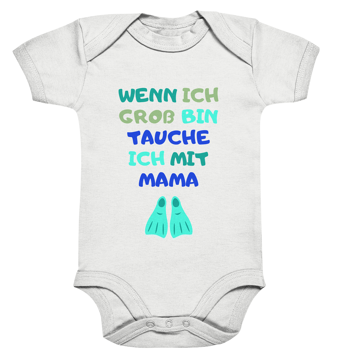 Wenn ich groß bin tauche ich mit Mama - Organic Baby Bodysuit