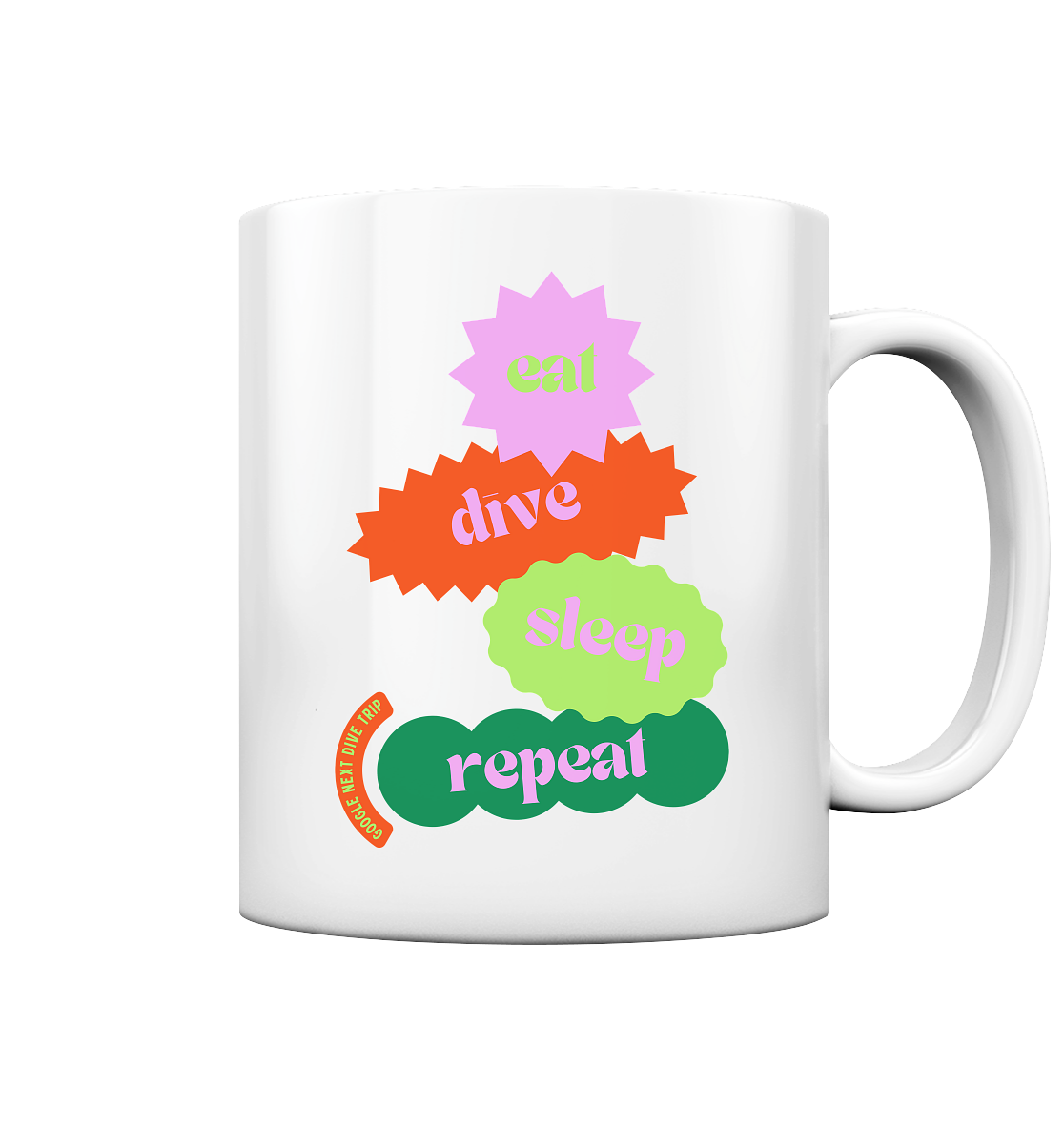 eat - dive - sleep - repeat - Tasse glossy