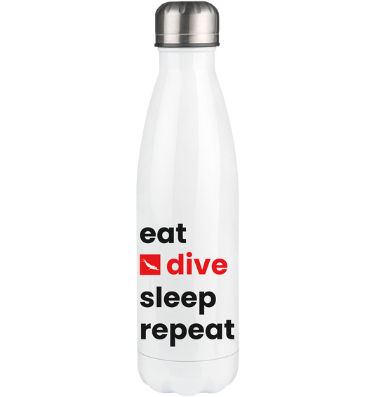 eat. dive. sleep. repeat. - Thermoflasche 500ml