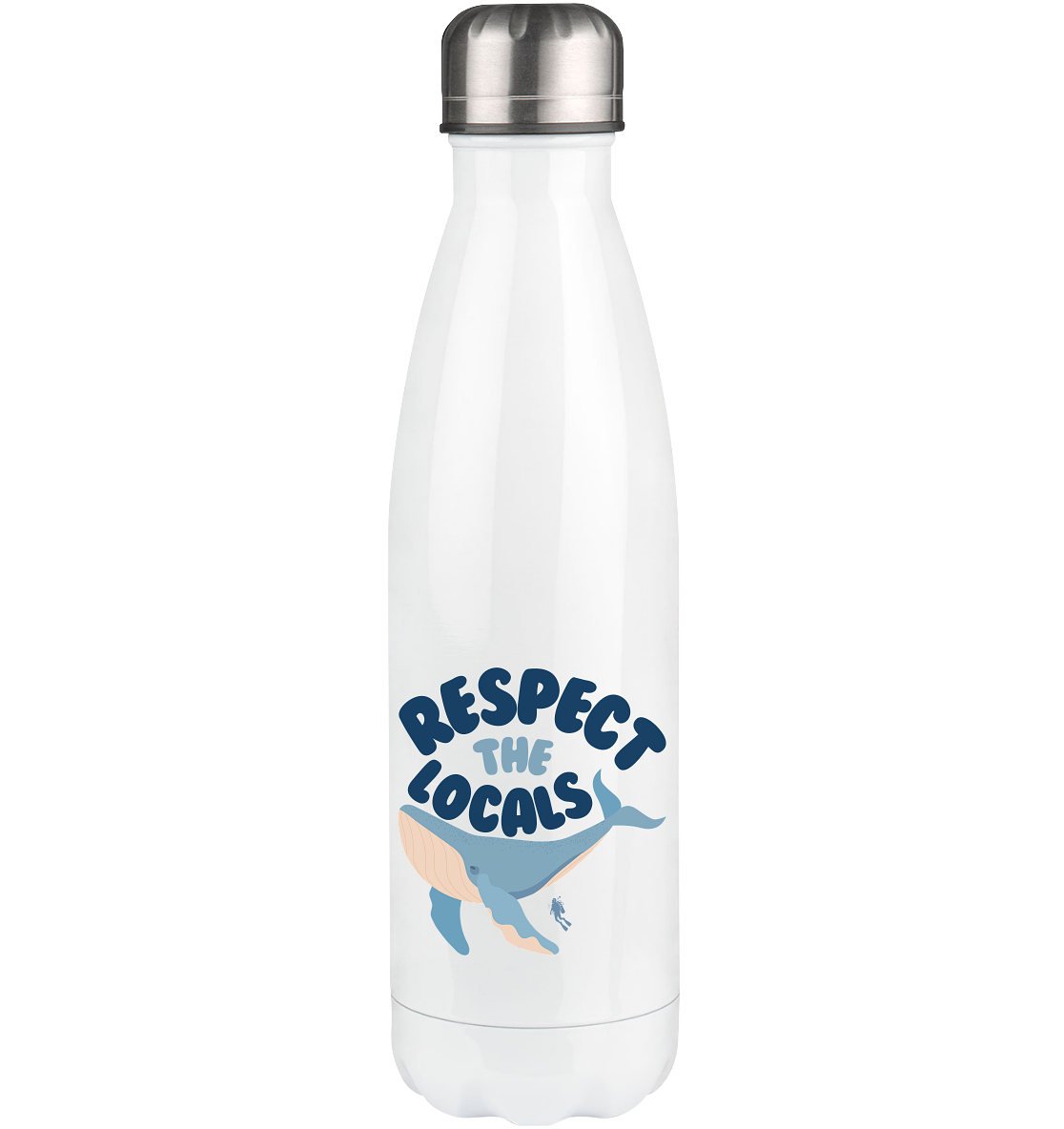 respect the locals - Thermoflasche 500ml